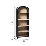 Chantelle Modern Arched Bookshelf with Open Shelves Thumbnail