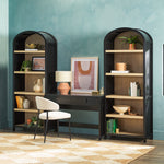 Chantelle Modern Arched Bookshelf with Open Shelves Thumbnail