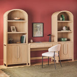 Chantelle Modern Arched Bookshelf with Cabinet Thumbnail