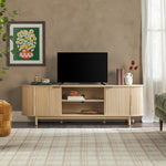 Chloe Modern Reeded TV Stand Thumbnail