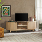 Chloe Modern Reeded TV Stand Thumbnail