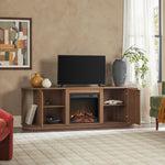 Chloe Modern Scandinavian Reeded Fireplace TV Stand in 2 sizes Thumbnail