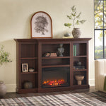 Cullen 70" Traditional Electric Fireplace with Mantel and Shelves Thumbnail