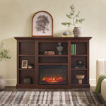 Cullen 70" Traditional Electric Fireplace with Mantel and Shelves Thumbnail