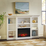 Cullen 70" Traditional Electric Fireplace with Mantel and Shelves Thumbnail