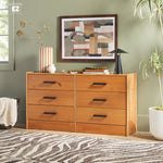 Declan 6-Drawer Solid Wood Dresser with Handles Thumbnail