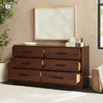 Declan 6-Drawer Solid Wood Dresser with Handles Thumbnail