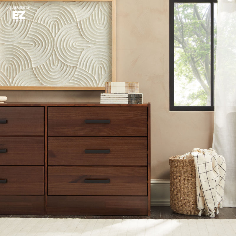 Declan 6-Drawer Solid Wood Dresser with Handles