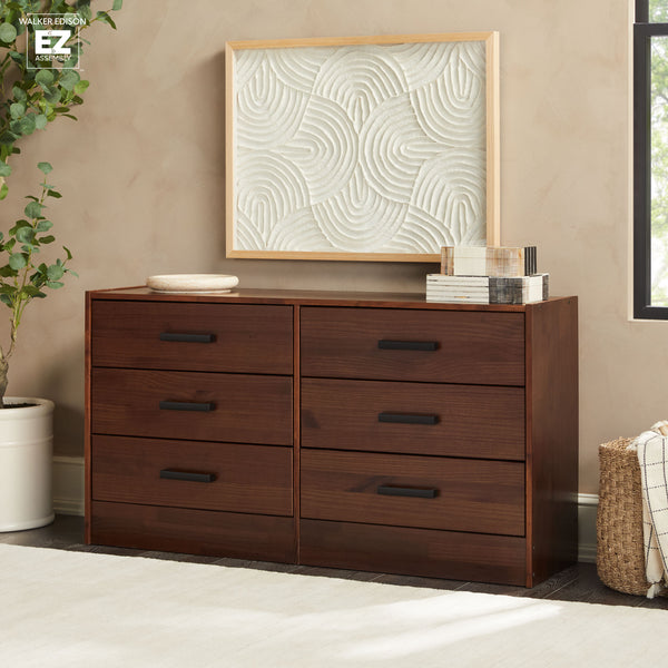 Declan 6-Drawer Solid Wood Dresser with Handles