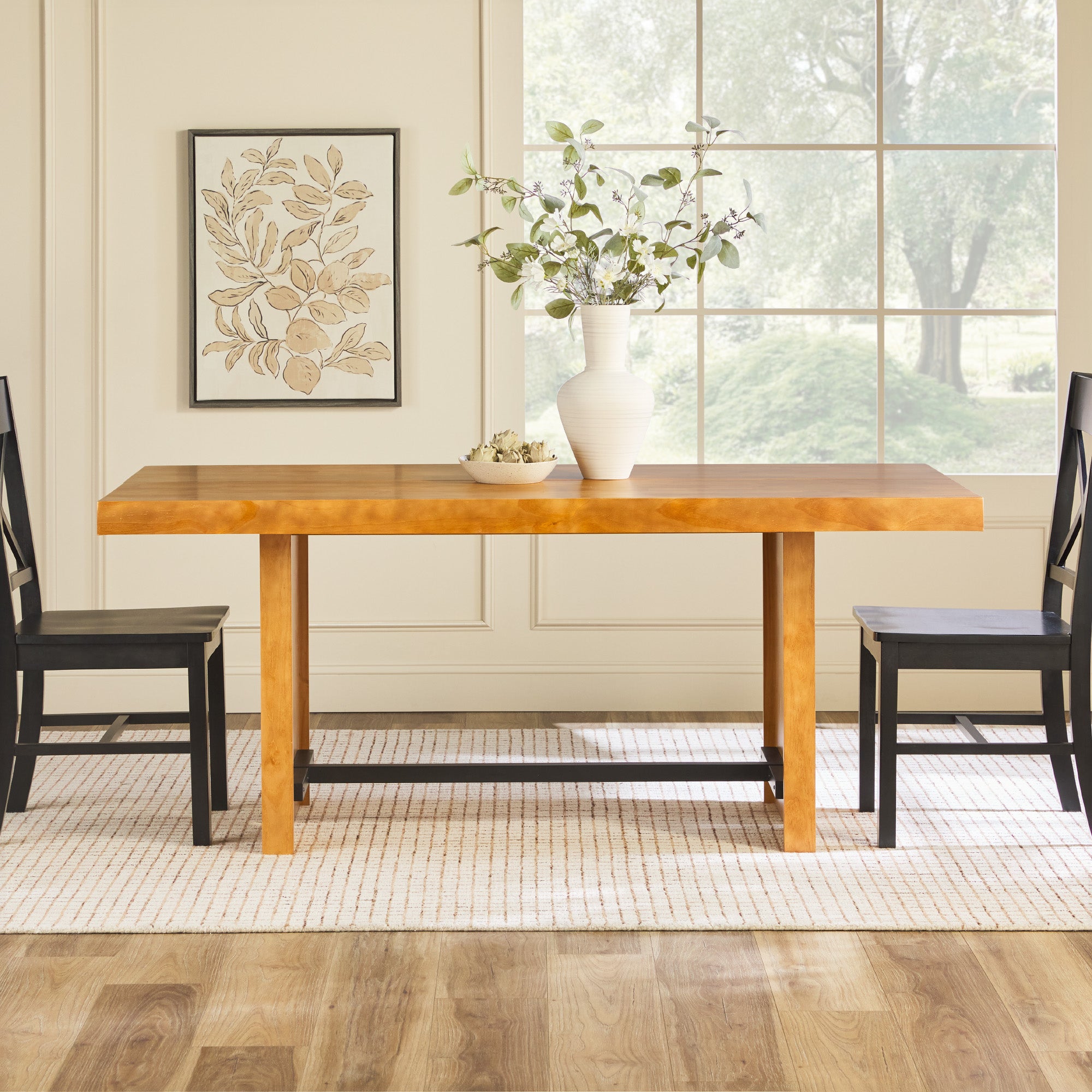 Dontae 72-Inch Solid Wood Trestle Dining Table | Walker Edison