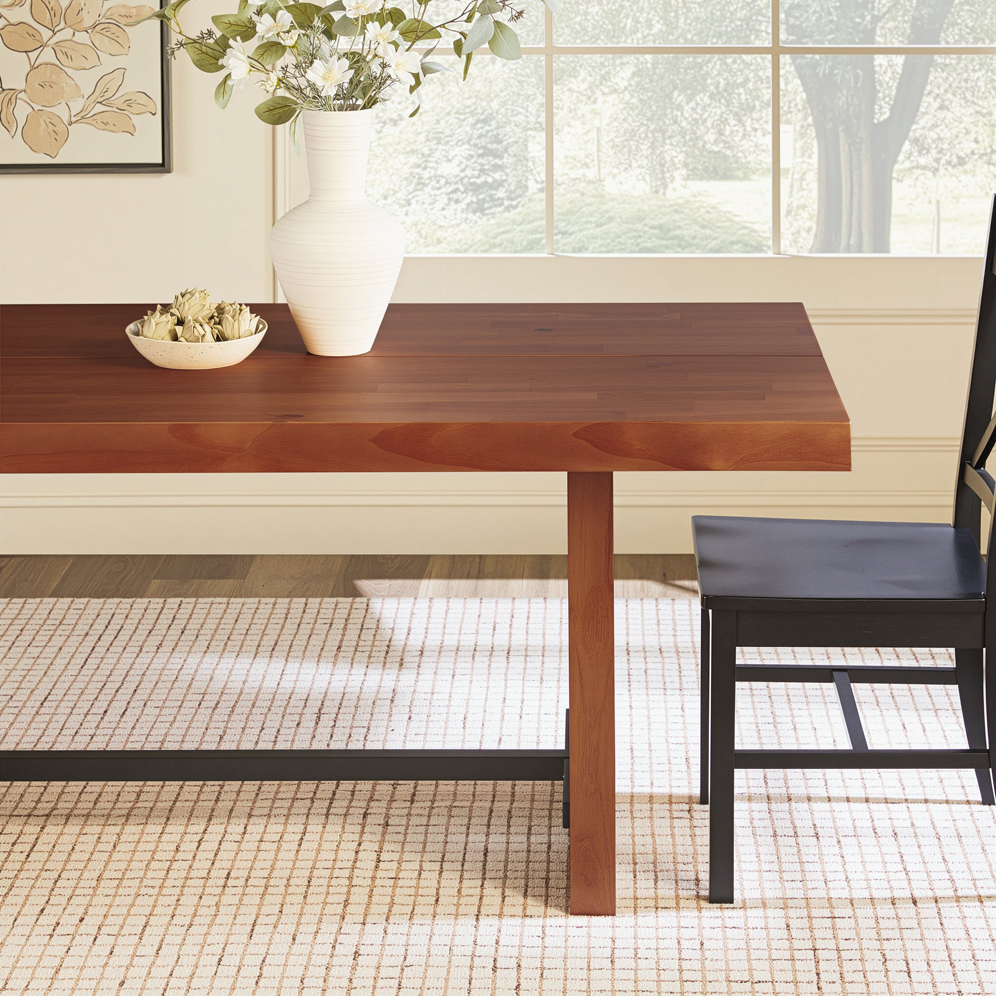 アンティング　テーブルクローズ Dontae 72-Inch Solid Wood Trestle Dining Table | Walker Edison
