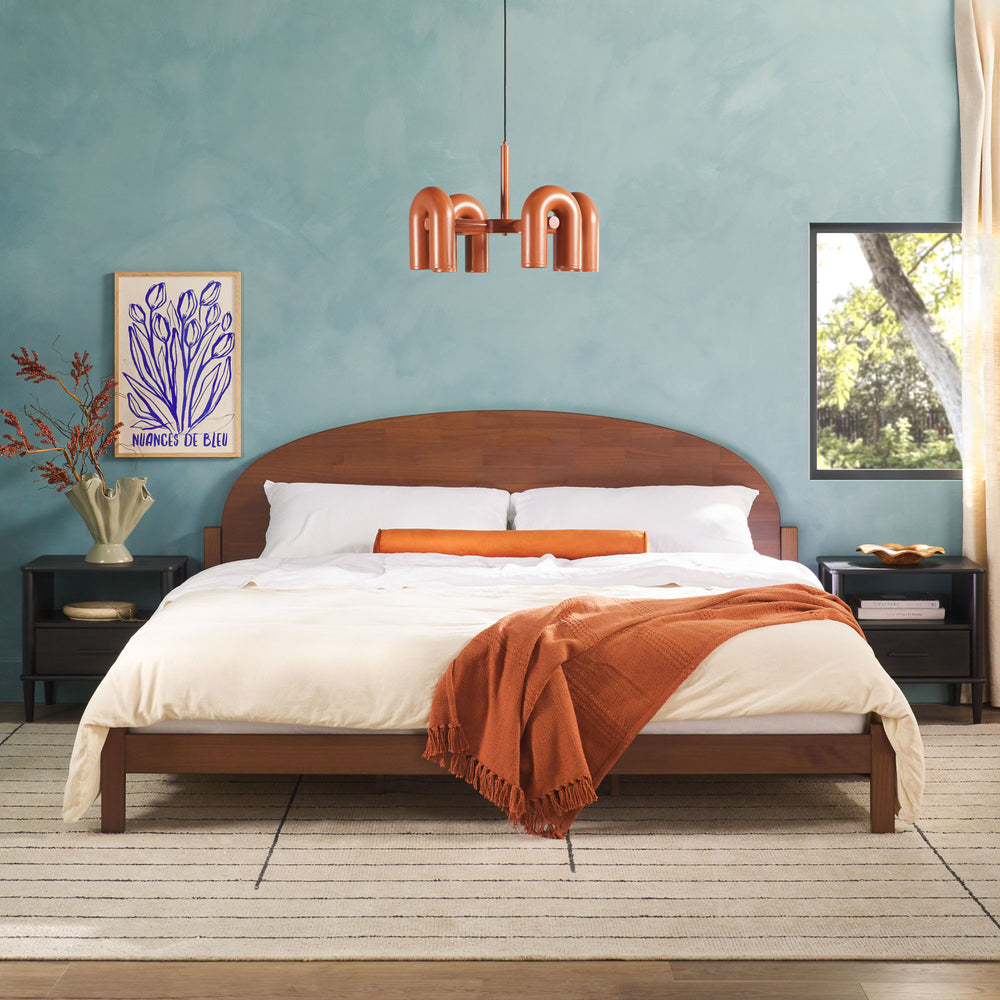 Walker Edison Elias Solid Wood Bed wi...