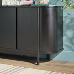 Ezra 70" Modern Curved Solid Wood Sideboard Cabinet Thumbnail