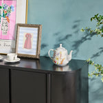 Ezra 70" Modern Curved Solid Wood Sideboard Cabinet Thumbnail