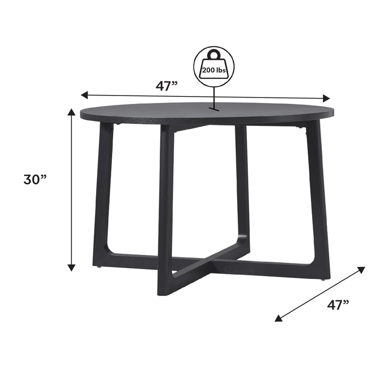 Ezra Modern Solid Wood Round Dining Table for 4