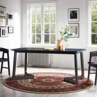 Ezra Modern Solid Wood Rectangle Dining Table for 6