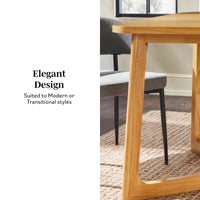 Ezra Modern Solid Wood Rectangle Dining Table for 6