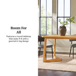 Ezra Modern Solid Wood Rectangle Dining Table for 6 Thumbnail