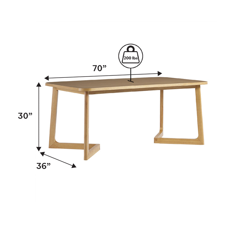 Ezra Modern Rectangle Dining Table for 6