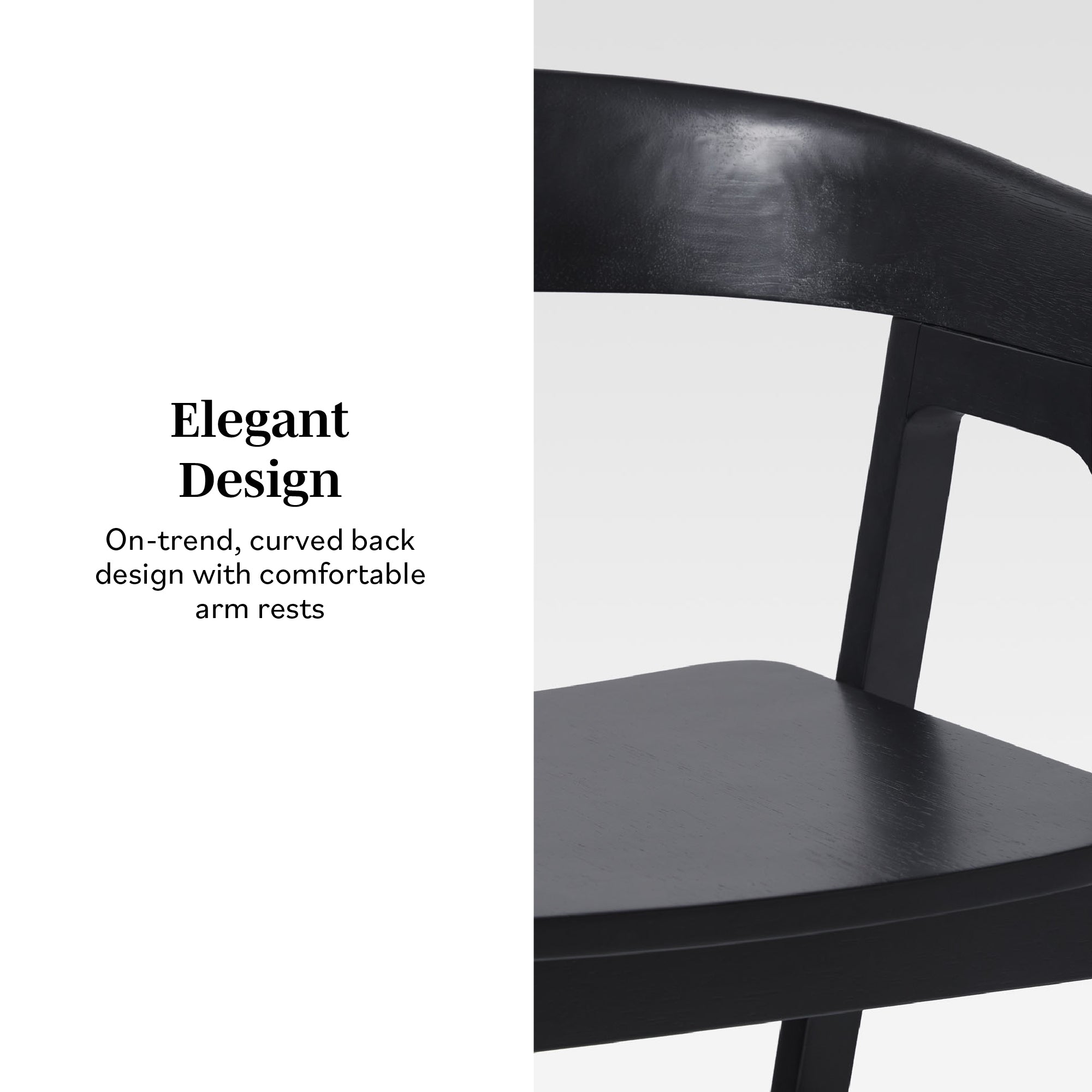 Ezra Modern Solid Wood Rounded Back Dining Chair (Set of 2) – Walker Edison