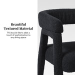 Ezra Modern Boucle Rounded Back Dining Chair (Set of 2) Thumbnail