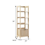 Holmes Modern Scandinavian Reeded Bookshelf Thumbnail