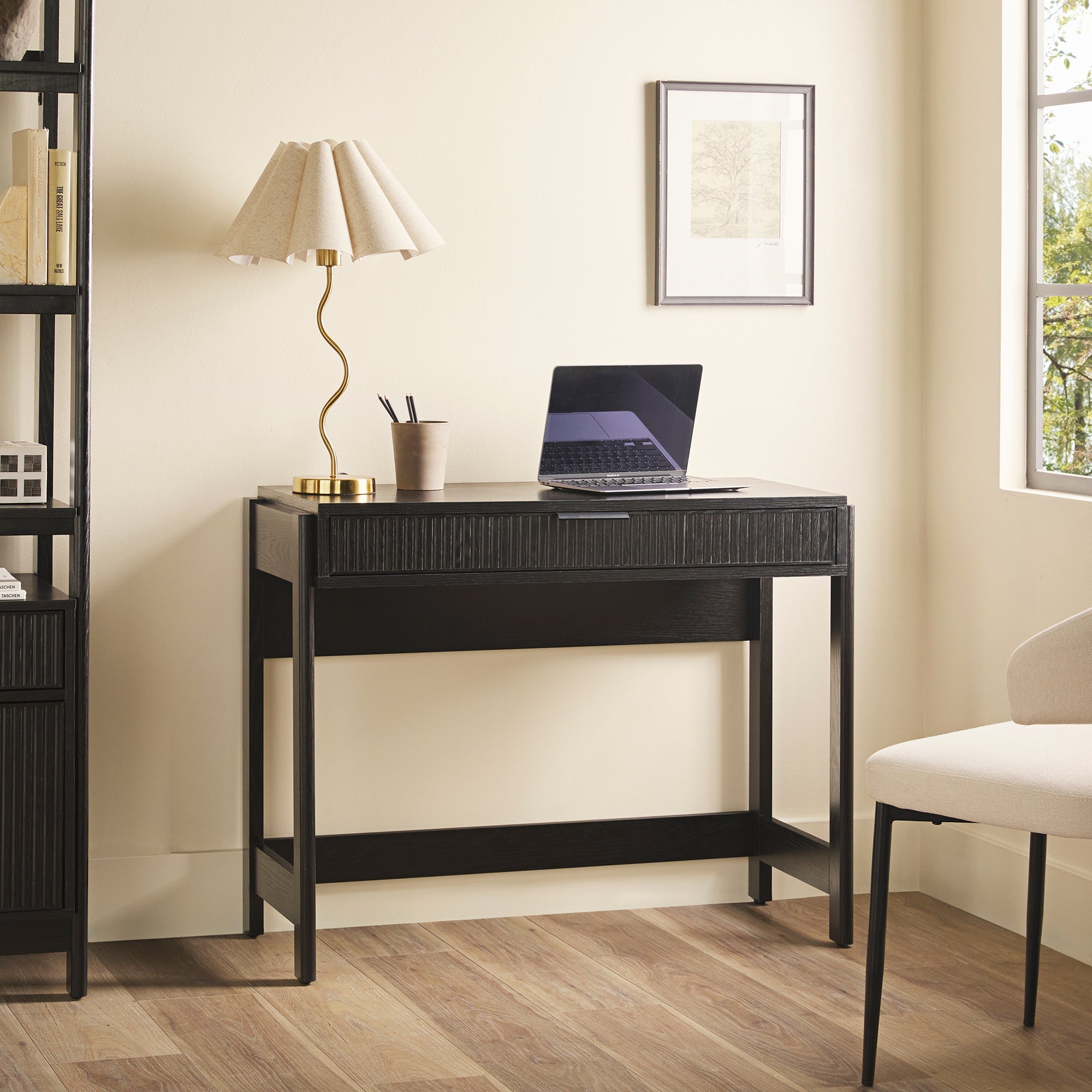 Holmes Modern Scandinavian Reeded Writing Desk – Walker Edison