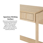 Holmes Modern Scandinavian Reeded Writing Desk Thumbnail