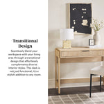 Holmes Modern Scandinavian Reeded Writing Desk Thumbnail