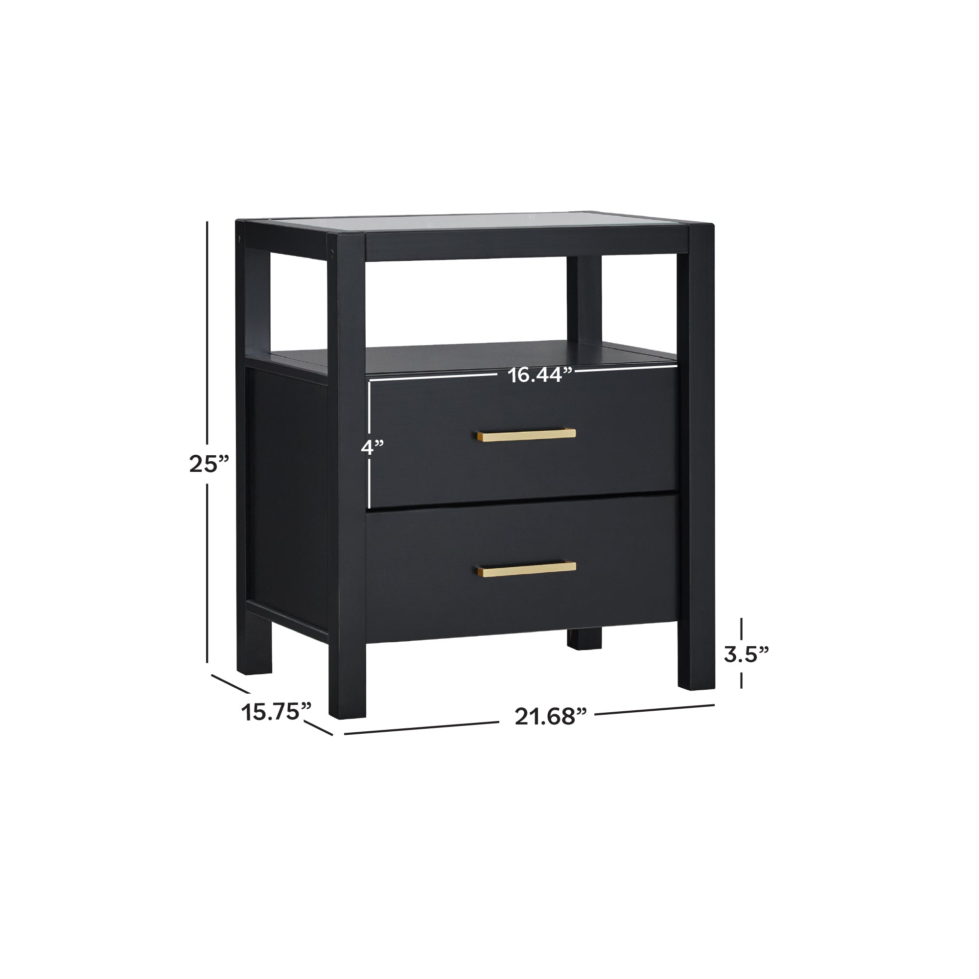Isla Modern Solid Wood Nightstand with Storage | Walker Edison