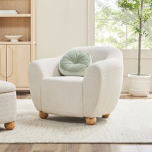 Linley Contemporary Boucle Easy Assembly Upholstered Small Accent Chair