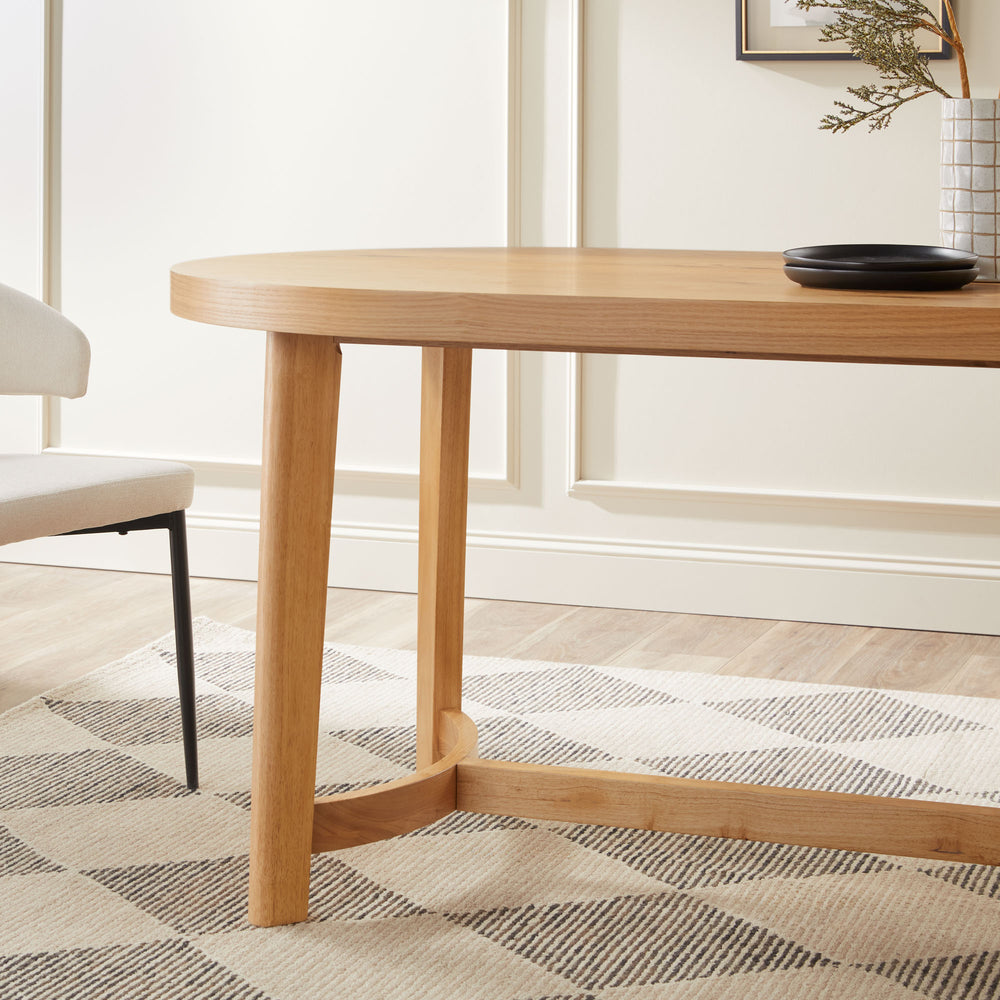 Rustic Solid Oak Oval Dining Table Nash Modern Farmhouse Rustic