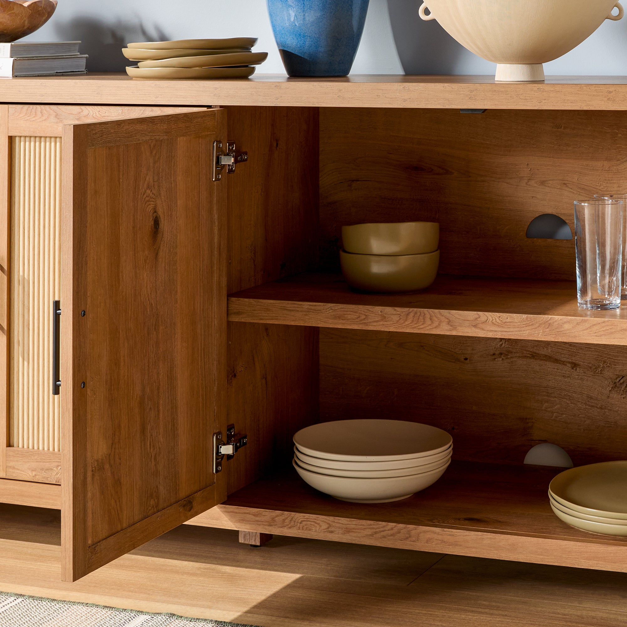 Traditional Reeded Sideboard Sasha Modern Reeded Sideboard / TV Stand – Walker Edison