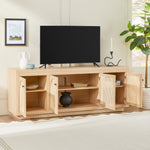 Sasha Contemporary TV Stand and Sideboard with Rattan Doors for up to 80" TV Thumbnail