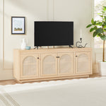 Sasha Contemporary TV Stand and Sideboard with Rattan Doors for up to 80" TV Thumbnail