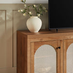 Sasha Contemporary TV Stand and Sideboard with Rattan Doors for up to 80" TV Thumbnail