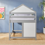 Skyler Contemporary Wood Low Loft Bunk Bed Thumbnail