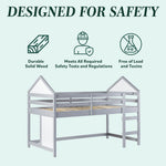 Skyler Contemporary Wood Low Loft Bunk Bed Thumbnail