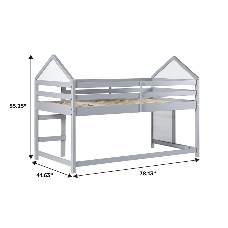 Skyler Contemporary Wood Low Loft Bunk Bed