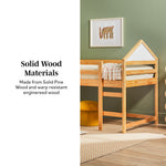 Skyler Contemporary Wood Low Loft Bunk Bed Thumbnail