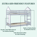 Skyler Contemporary Wood Twin over Twin Bunk Bed Thumbnail