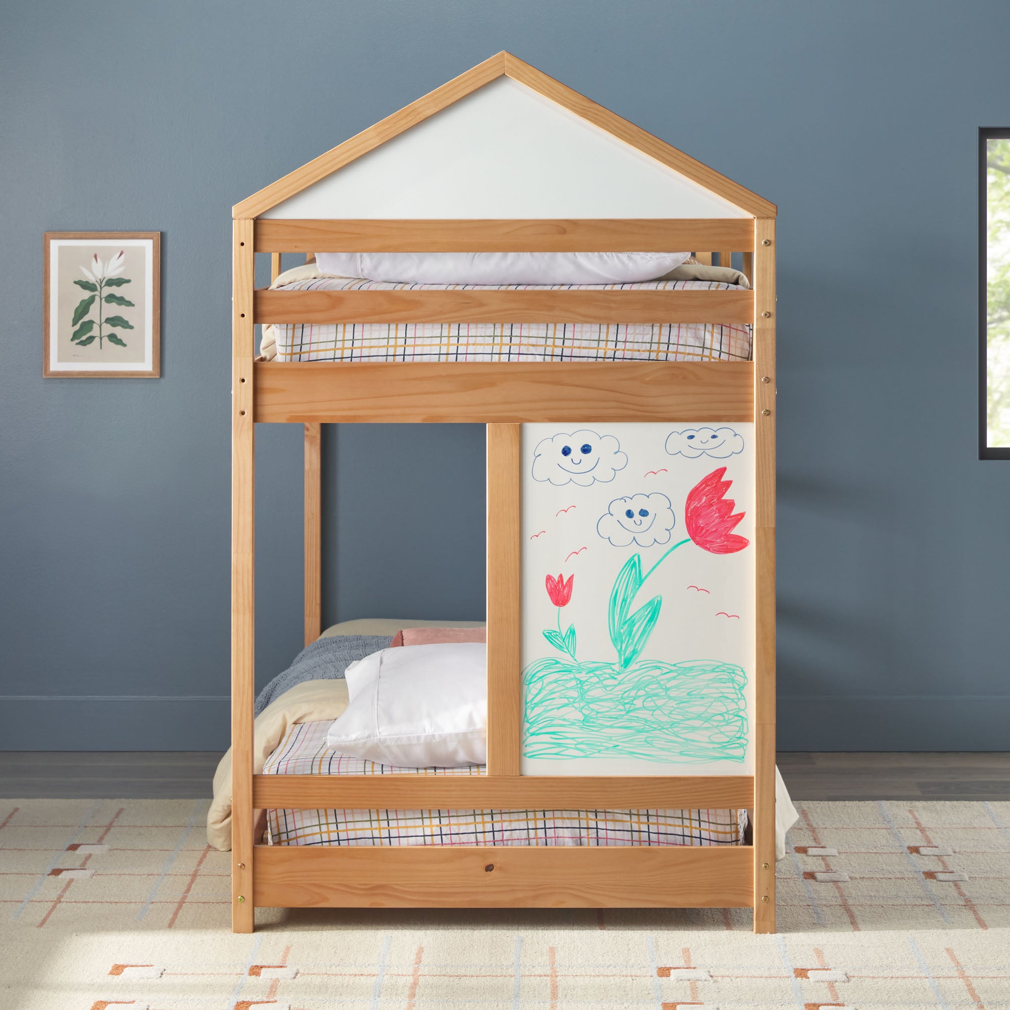 Skyler Contemporary Wood Twin over Twin Bunk Bed – Walker Edison