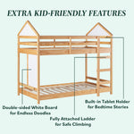 Skyler Contemporary Wood Twin over Twin Bunk Bed Thumbnail