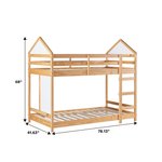 Skyler Contemporary Wood Twin over Twin Bunk Bed Thumbnail