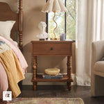 Traditional Vivienne Easy Assembly Solid Wood Nightstand Thumbnail