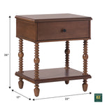 Traditional Vivienne Easy Assembly Solid Wood Nightstand Thumbnail