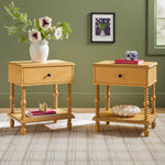 Traditional Vivienne Easy Assembly Solid Wood Nightstand Thumbnail