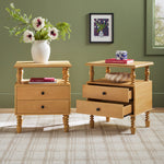 Traditional Vivienne Easy Assembly Solid Wood Nightstand Thumbnail