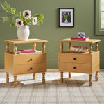 Traditional Vivienne Easy Assembly Solid Wood Nightstand Thumbnail