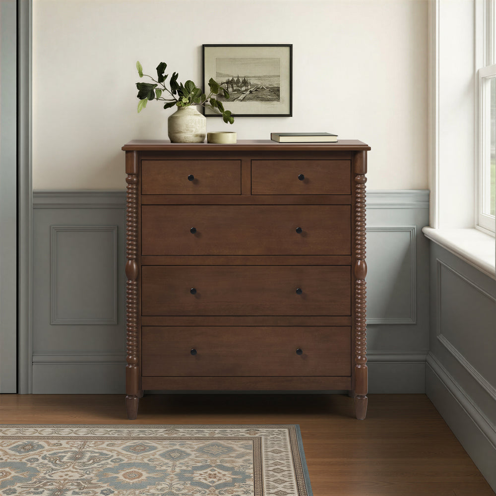 Vivienne 5-Drawer Solid Wood Dresser